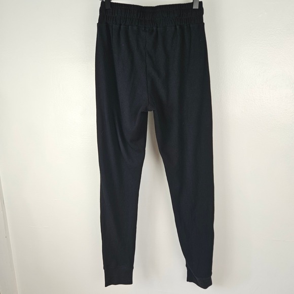 Zyia Active Thermal Jogger Pants Sz M Black Waffle Bottoms PJ Lounge - Picture 6 of 8